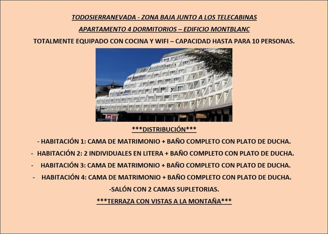 סיירה נבדה Todosierranevada Zona Baja - Apartamentos De 4 Dormitorios - Junto A Los Telecabinas חדר תמונה